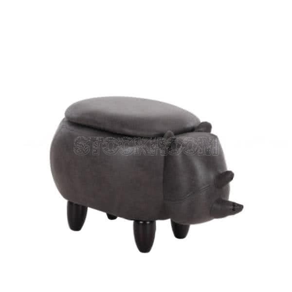 Stockroom Rhinoceros Storage Ottoman and Stool