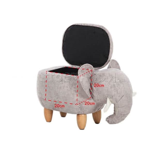 Stockroom Elephant Storage Ottoman and Stool