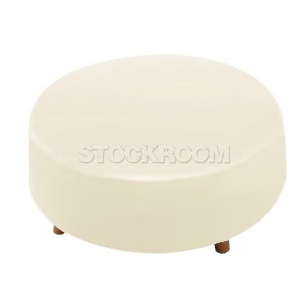 Stockroom Biggie Cake Leather Ottoman - Round