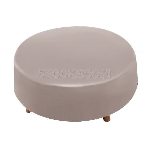 Stockroom Biggie Cake Leather Ottoman - Round