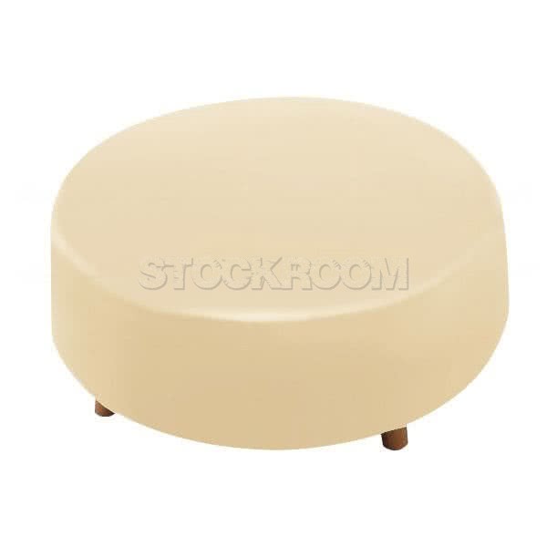 Stockroom Biggie Cake Leather Ottoman - Round