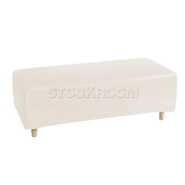 Stockroom Biggie Cake Leather Ottoman / Bench