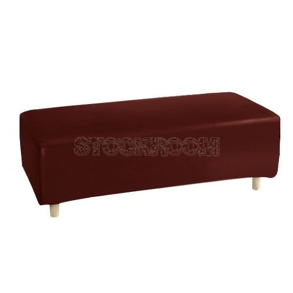 Stockroom Biggie Cake Leather Ottoman / Bench