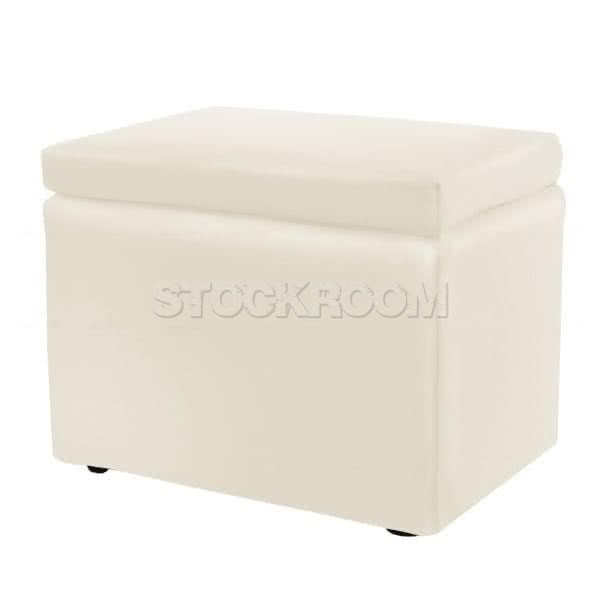 Stockroom Mini Cake Leather Ottoman with Storage - Single Color - More Colors