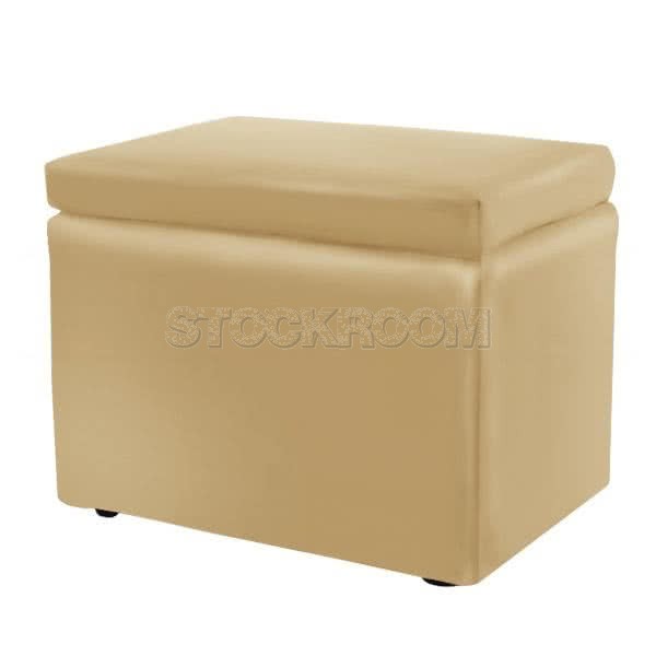 Stockroom Mini Cake Leather Ottoman with Storage - Single Color - More Colors