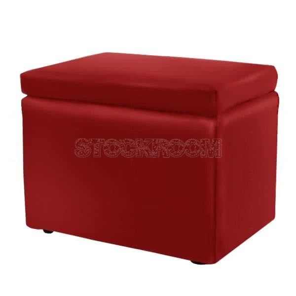 Stockroom Mini Cake Leather Ottoman with Storage - Single Color - More Colors