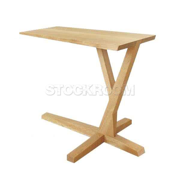 Frankel Solid Wood Cantilever Side Table - Oak