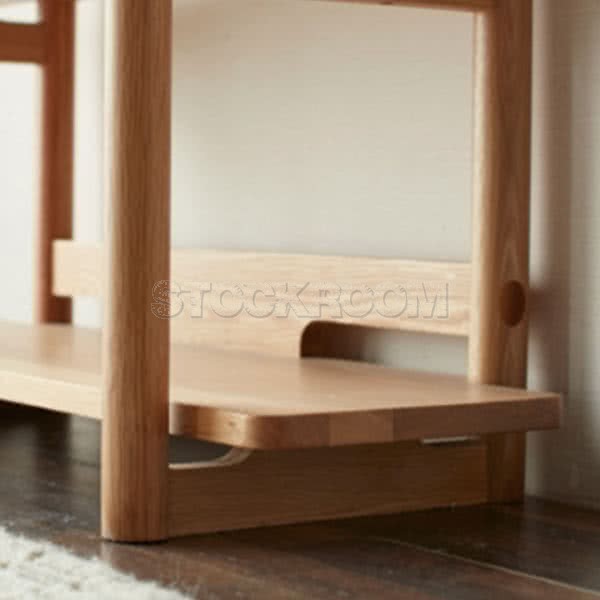 Alfons Style Solid Oak Bookshelf 