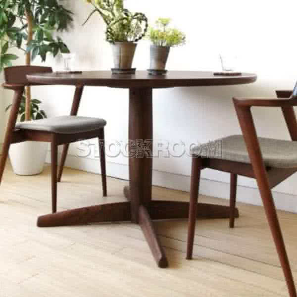 Michi Solid Wood Round Table 