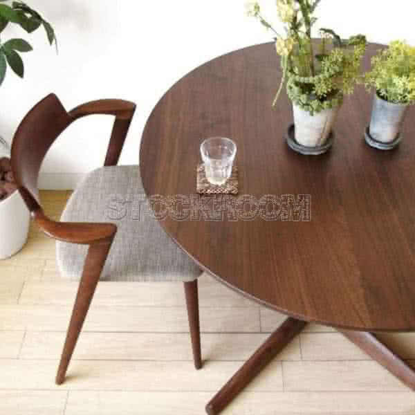 Michi Solid Wood Round Table 