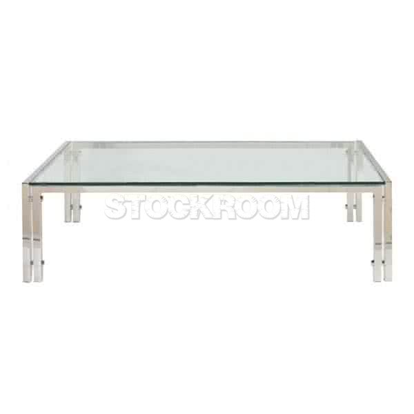 Berto Glass Coffee Table and Console Table Combo Set