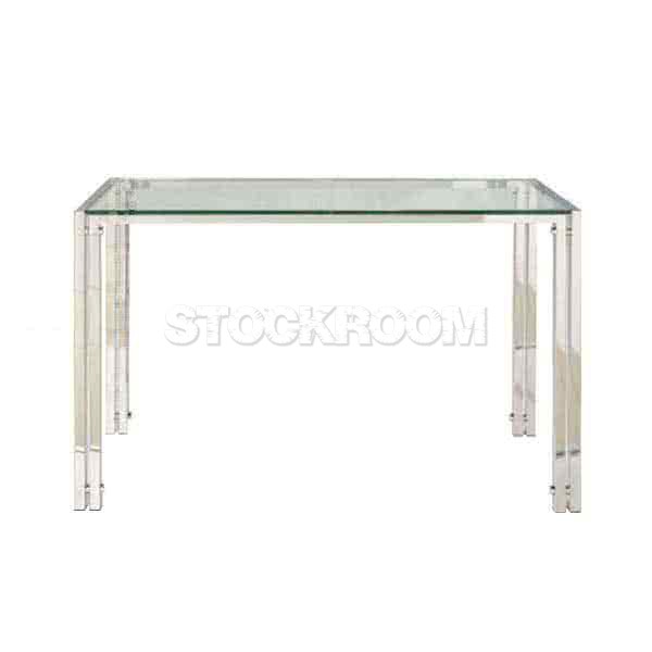 Berto Glass Coffee Table and Console Table Combo Set