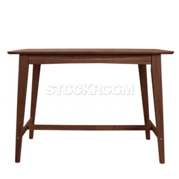 Plato Solid Wood Bar Table and High Table - Walnut Finish