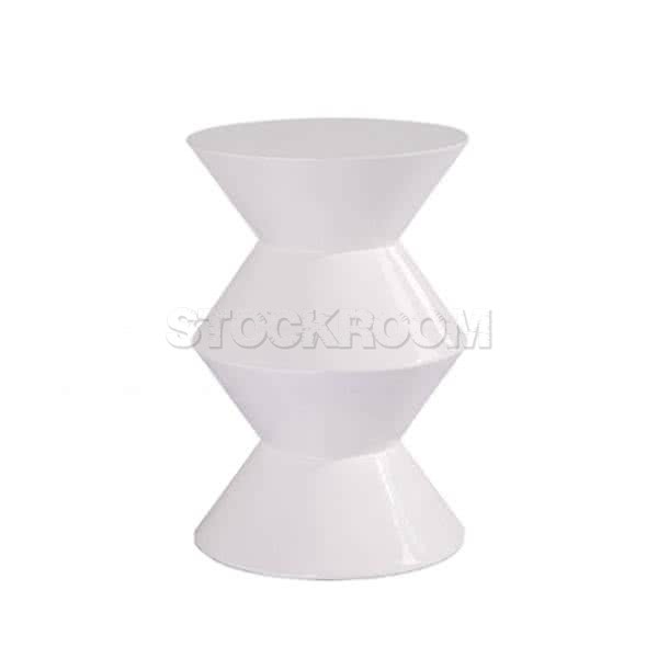 Sinclair Lofted Contemporary Side and Accent Table - White