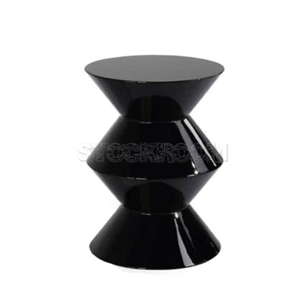 Sinclair Lofted Contemporary Side and Accent Table - Black