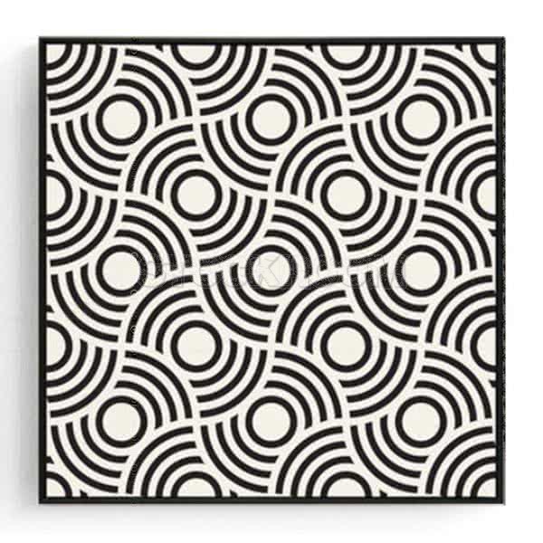 Stockroom Artworks - Square Canvas Wall Art - Concentric Circle Pattern - More Sizes