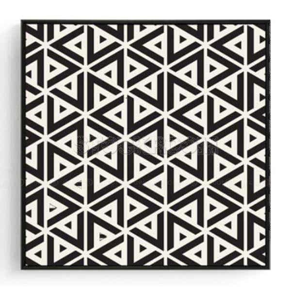 Stockroom Artworks - Square Canvas Wall Art - Triangles Pattern - More Sizes