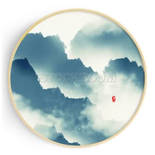 Stockroom Artworks - Circle Canvas Wall Art - Hills - More Sizes