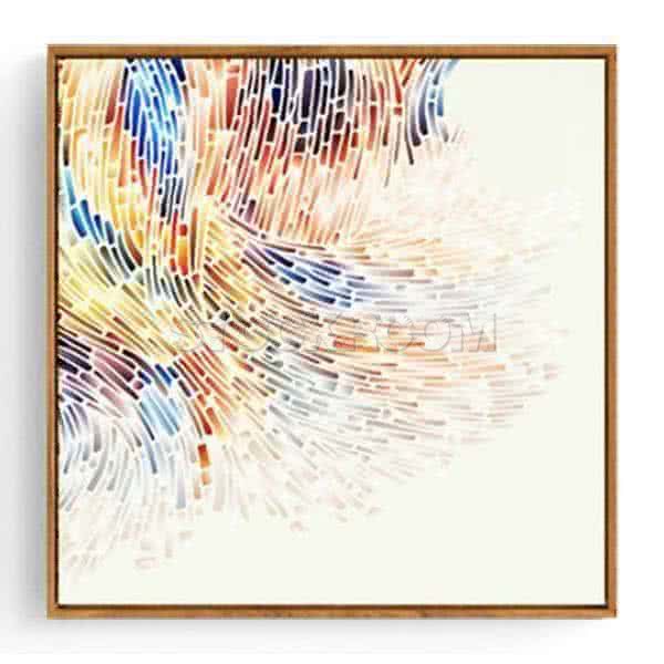 Stockroom Artworks - Square Canvas Wall Art - Rainbow Flow - More Sizes
