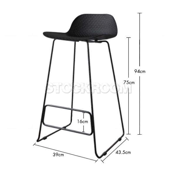 Coty Barstool with Metal Legs