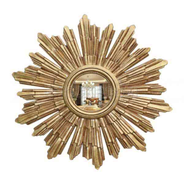 Brosse Starburst Accent Mirror - Antique Gold