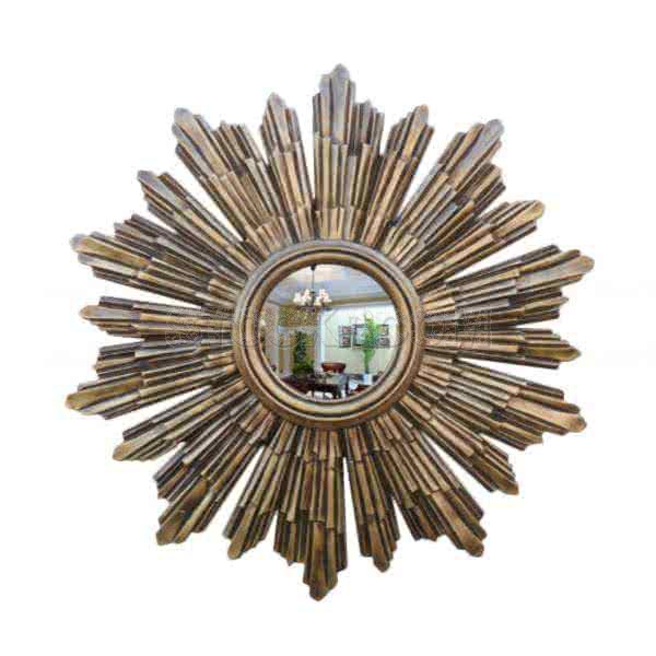 Brosse Starburst Accent Mirror - Antique Bronze