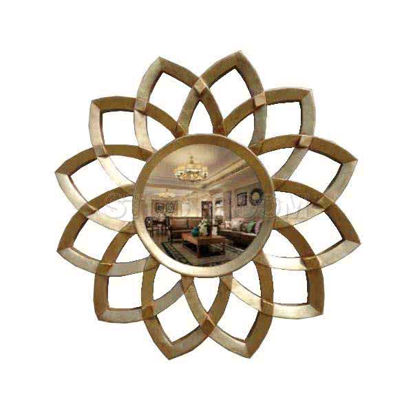 Le Fleur Lotus Accent Mirror - Antique Gold