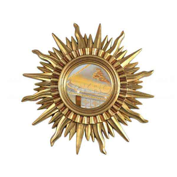 Falconet Sunburst Accent Mirror - Antique Gold