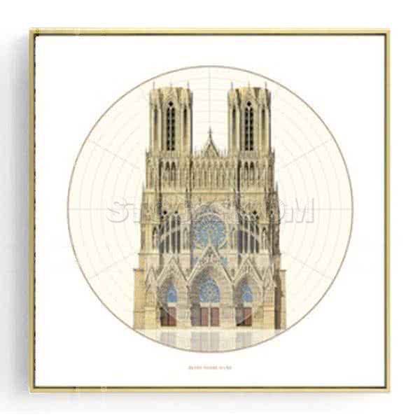 Stockroom Artworks - Square Canvas Wall Art - Notre-Dame de Reims - More Sizes