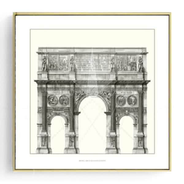 Stockroom Artworks - Square Canvas Wall Art - Arco di Costantino - More Sizes