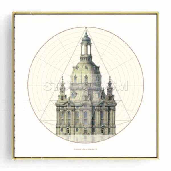 Stockroom Artworks - Square Canvas Wall Art - Dresdner Frauenkirche - More Sizes