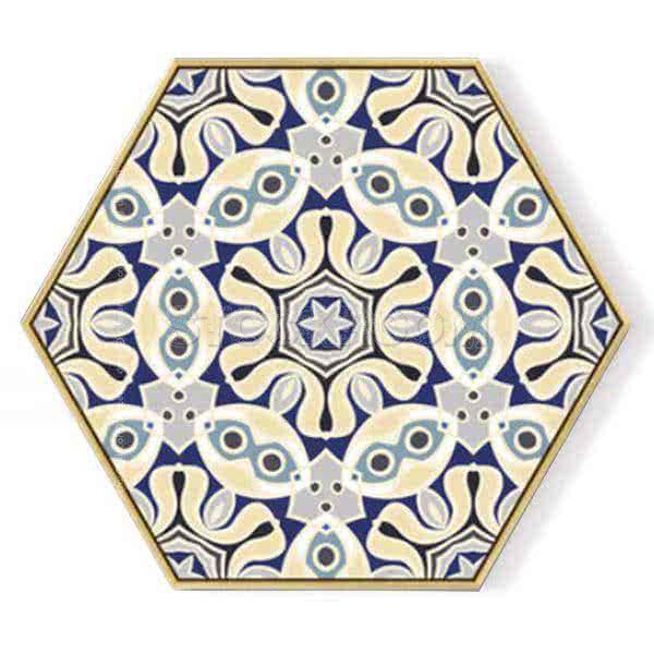 Stockroom Artworks - Hexagon Canvas Wall Art - Owl Kaleidoscope - More Sizes