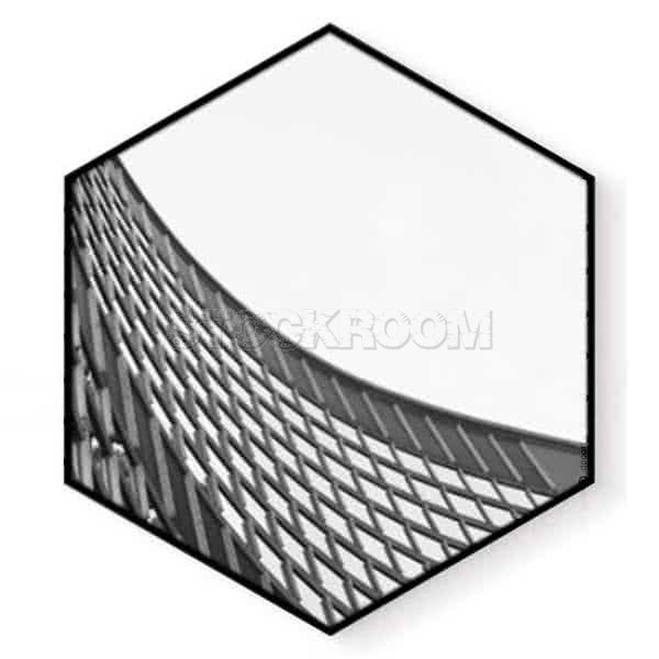 Stockroom Artworks - Hexagon Canvas Wall Art - Monochrome Windows - More Sizes