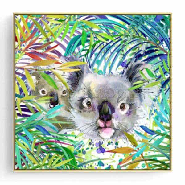 Stockroom Artworks - Square Canvas Wall Art - Koala - More Sizes