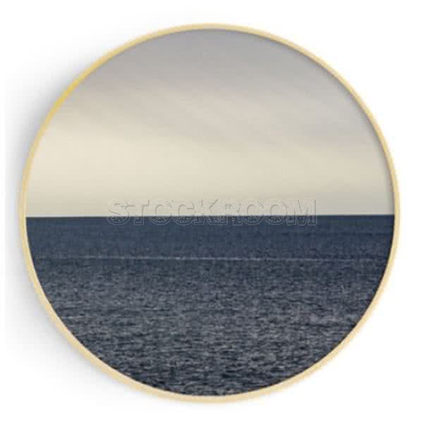 Stockroom Artworks - Circle Canvas Wall Art - Peaceful Ocean - More Sizes