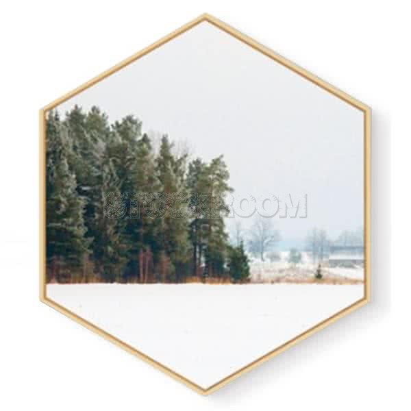 Stockroom Artworks - Hexagon Canvas Wall Art - Forrest - More Sizes
