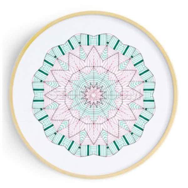 Stockroom Artworks - Circle Canvas Wall Art - Geometric Sunflower Kaleidoscope - More Sizes