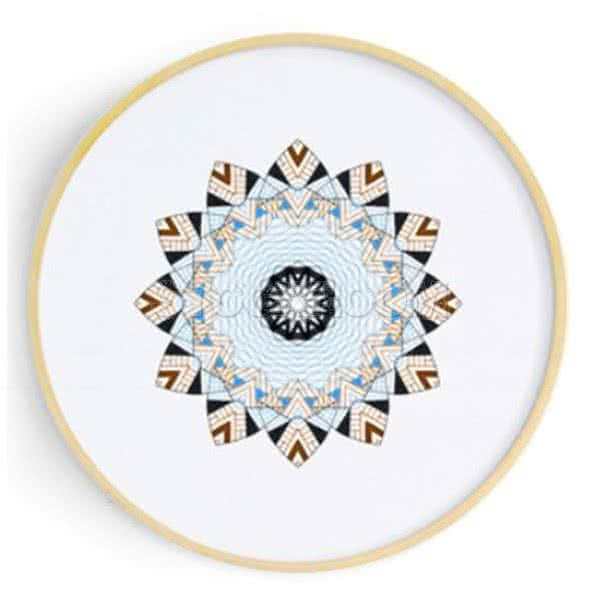 Stockroom Artworks - Circle Canvas Wall Art - Kaleidoscope Flower - More Sizes