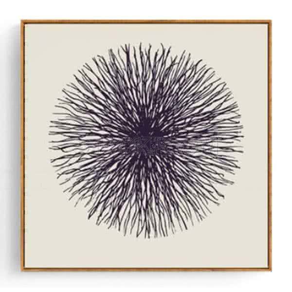 Stockroom Artworks - Square Canvas Wall Art - Penstroke Taraxacum - More Sizes