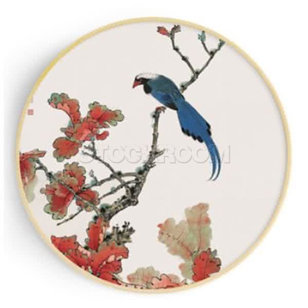 Stockroom Artworks - Circle Canvas Wall Art - Magpie - More Sizes