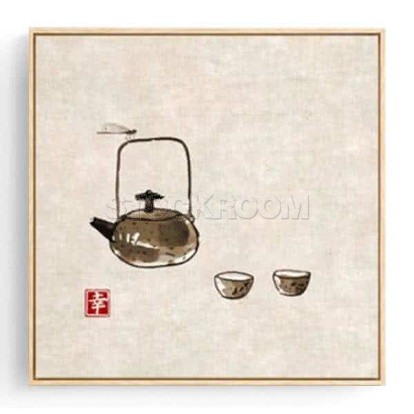 Stockroom Artworks - Square Canvas Wall Art - Tea Pot - More Sizes