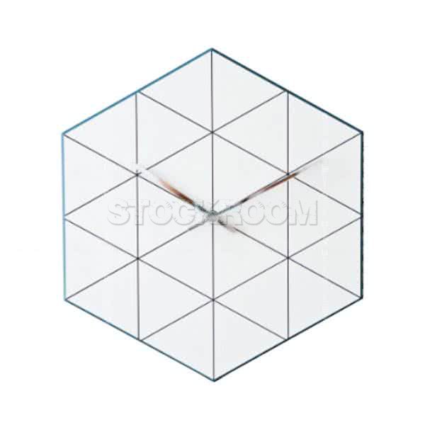 Fermat Hexagon Wall Clock - Blue