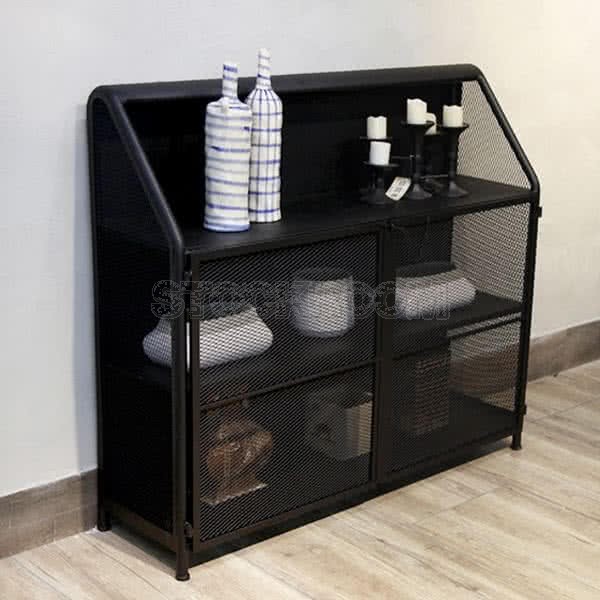 Rand Industrial Vintage Black Metal Side Cabinet - More Sizes