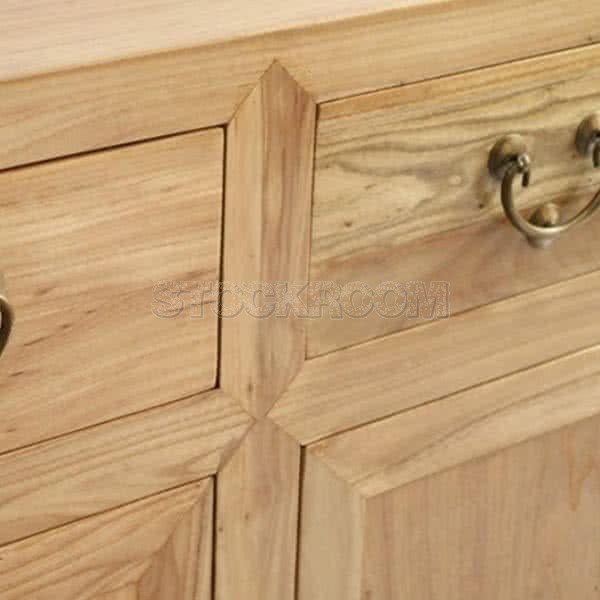 Tang Elm Wood Sideboard Cabinet 