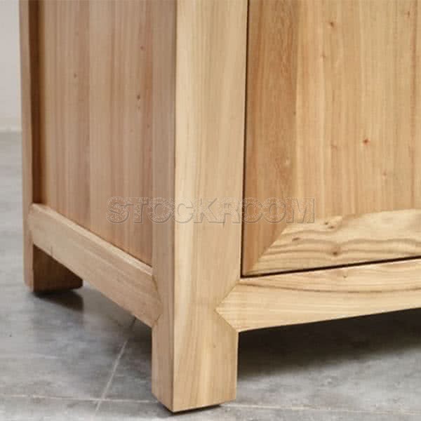 Tang Elm Wood Sideboard Cabinet 