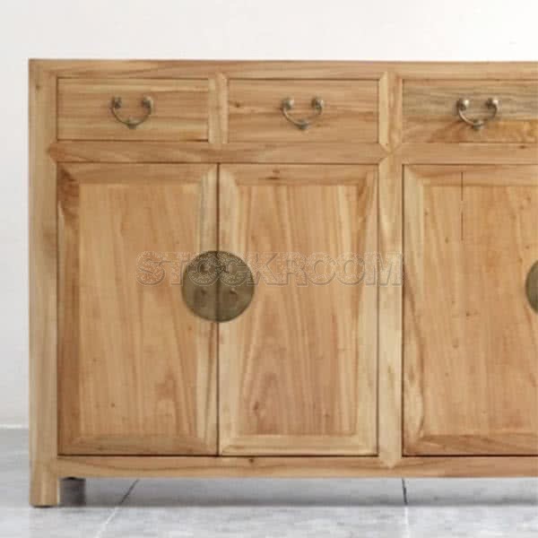 Tang Elm Wood Sideboard Cabinet 