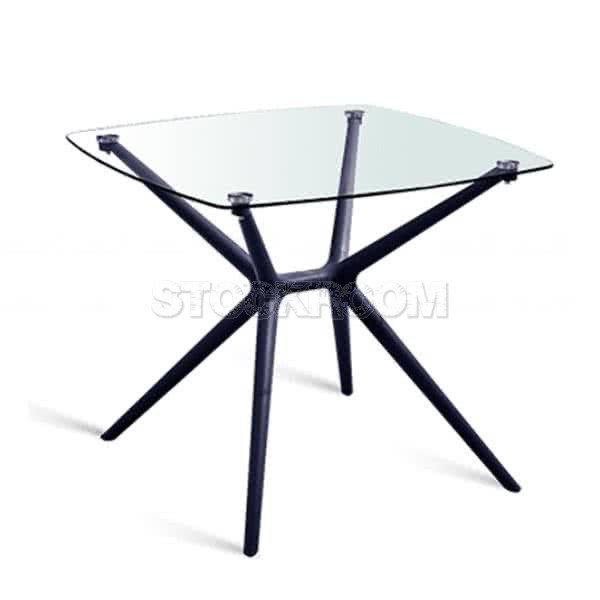 Isidoro Contemporary Square Glass Table