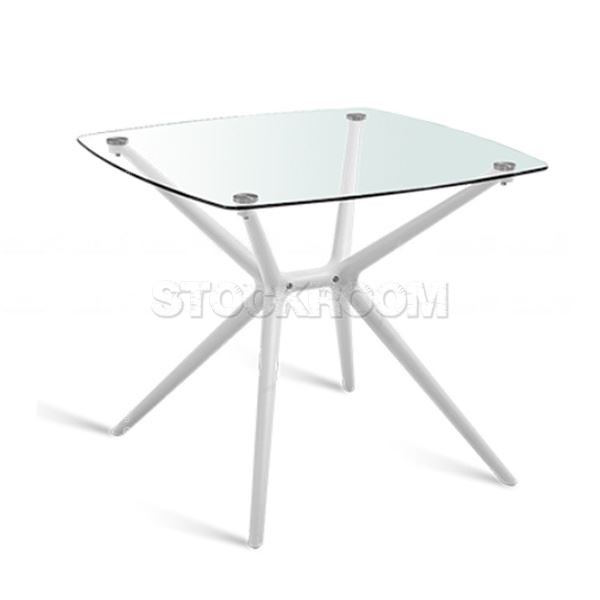 Isidoro Contemporary Square Glass Table