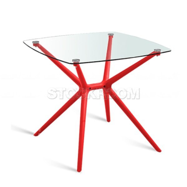 Isidoro Contemporary Square Glass Table