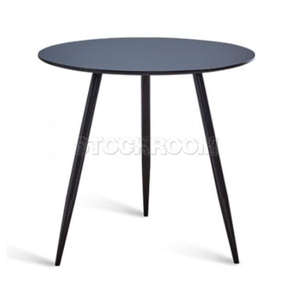 Alvia Modern Black Round Table 